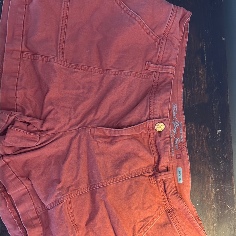 Faded Glory Women's Cargo Shorts - Rust Red